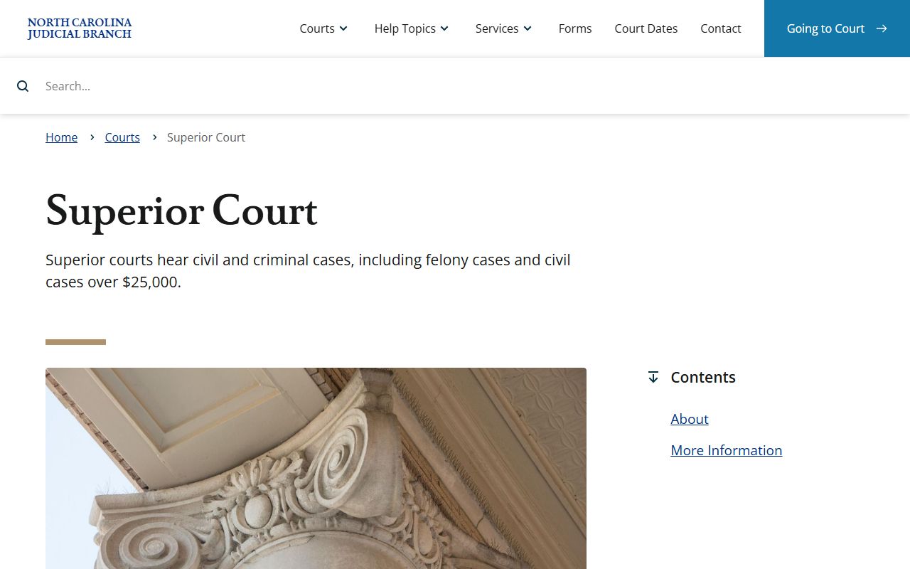 Caldwell County criminal court records Superior Court jurisdiction